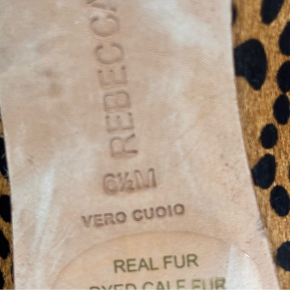 Rebecca Minkoff Cale leopard hairy print heels size 6.5 - Picture 7 of 12